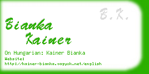 bianka kainer business card